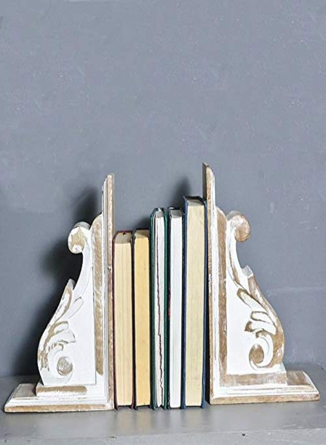 Onlinecraft حوامل كتب خشبية من onlinecraft (حامل كتب، أبيض) - Image 2